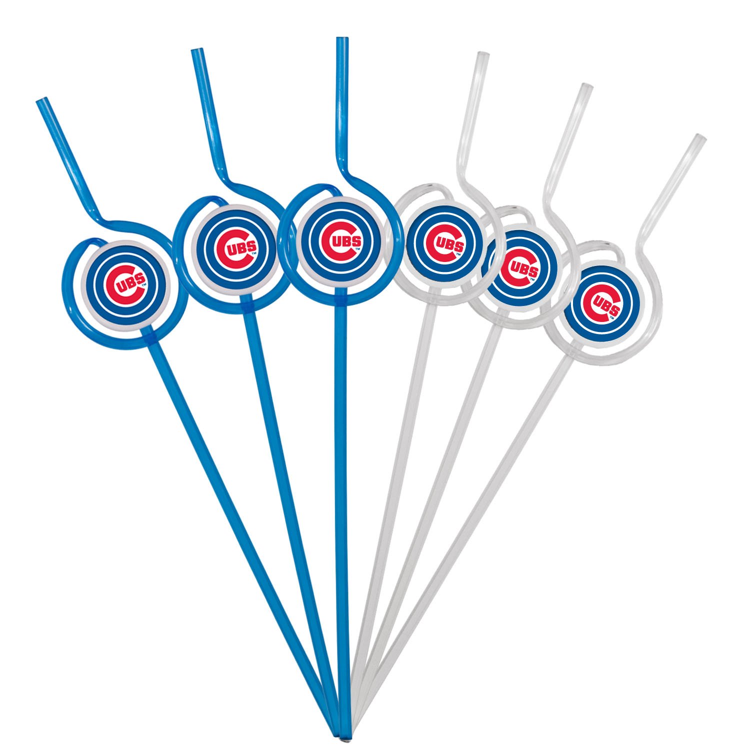 Pailles de sport MLB Chicago Cubs réutilisables pour gourde et gobelet