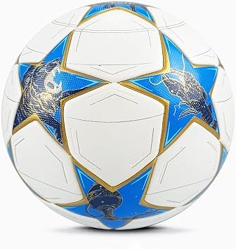 Champion League Soccer Ball Size 5 Match Ball Replica, Durable & Precision-Designed for Ultimate Performance.