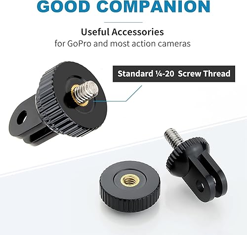 Miniatura 3 de YALLSAME Soporte de trípode de 14 pulgadas - Adaptador de conversión 20 para cámara de acción GoPro a adaptador de tornillo de 14 pulgadas,