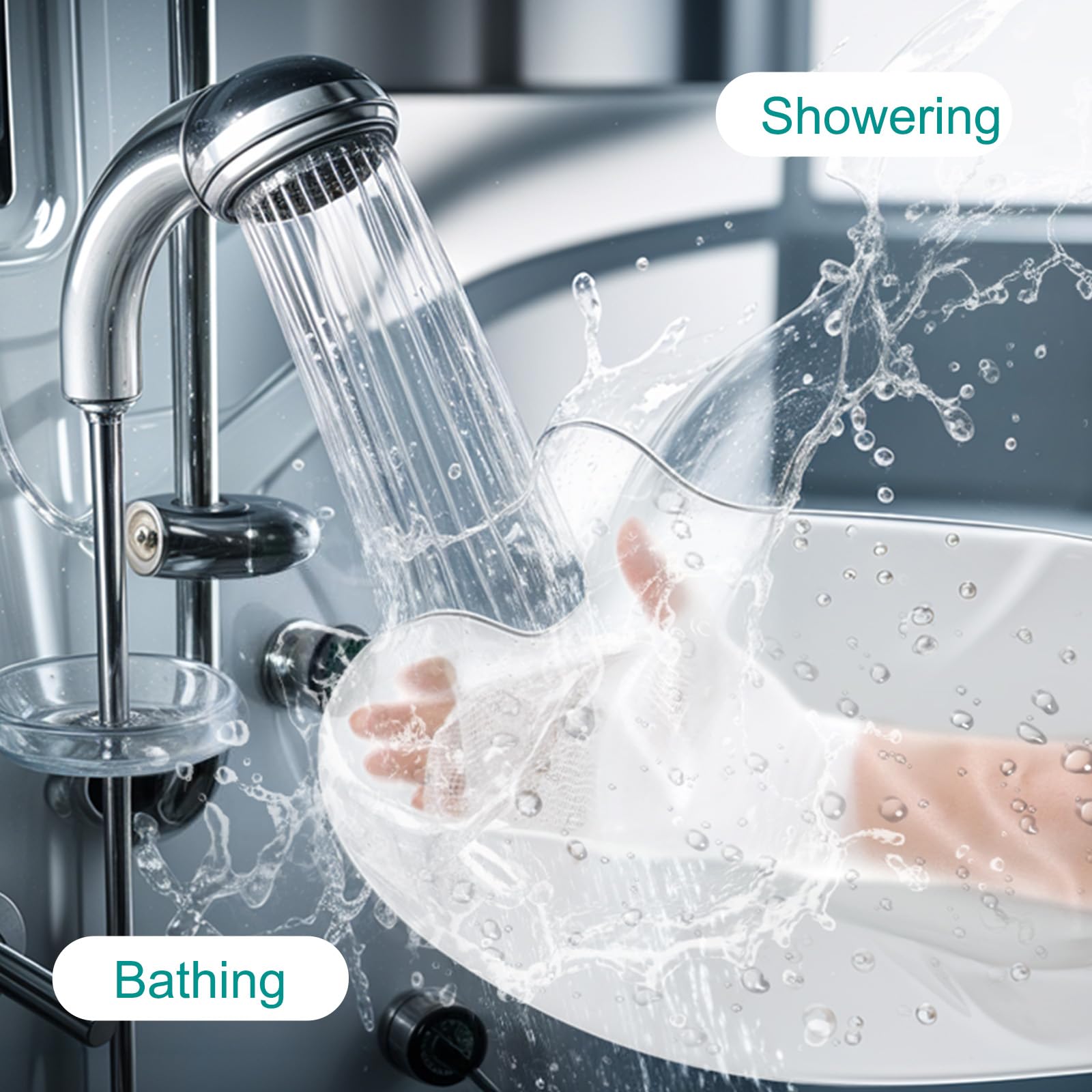 Gipsschutz Wasserdicht Hand,Ymapinc Erwachsene Verbandschutz Duschschutz Arm Wasserdichter Handgipsschutz Wiederverwendbarer Duschschutz Hand Duschen Schutzhülle für Handgelenk Finger