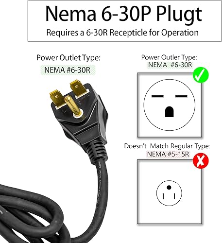 Miniatura 9 de HICFM Calentador de espacio industrial forzado por ventilador de 240 V, 5600 W, calienta hasta 600 pies . con función de solo ventilador, cable de 6