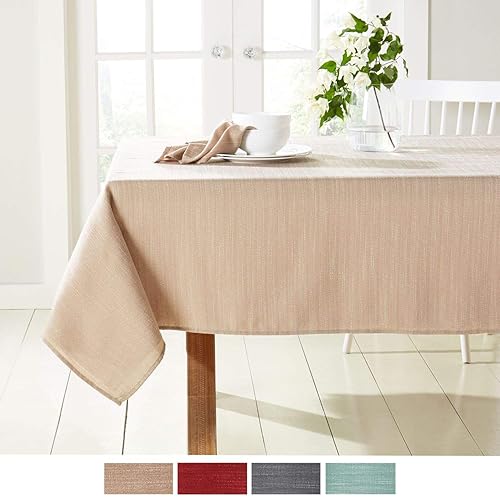 Miniatura 6 de TOWN & COUNTRY LIVING Harper - Mantel resistente a las manchas y al agua, color beige marrón, 60 x 120 pulgadas