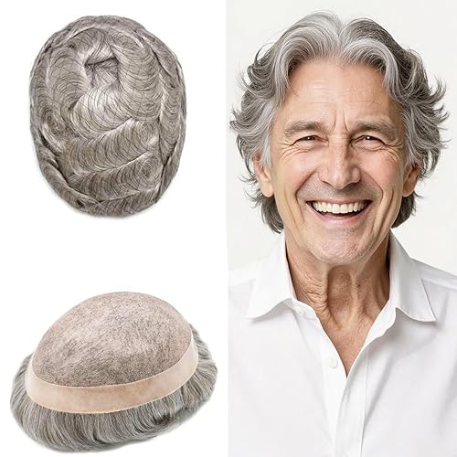 Miniatura 57 de Mens Toupee Hair Piece For Men Fine Mono Men Hair System Toupee For Men Hair Piece Real Human Hair System For Men Protesis Capilar Para Hombre 6x9