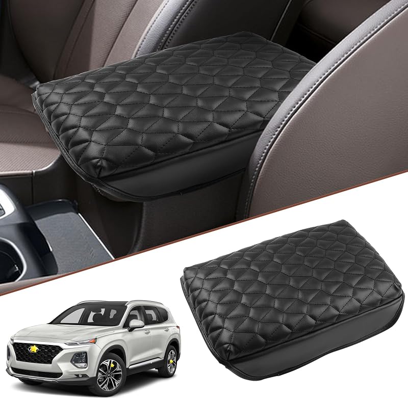 Capa de apoio de braço do console central SKTU para Hyundai Santa Fe TM 2019 e 2020 – 1 unidade