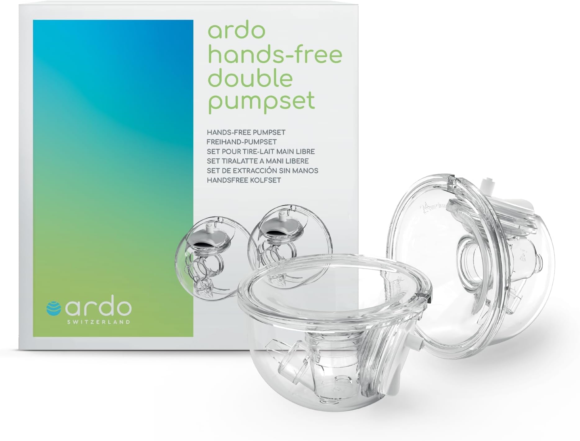 Ardo Hands-Free Double Pumpset for All Ardo Breast Pumps. BPA Free Replacement Breastfeeding Accessories with 24mm Breast Shells. Spare Parts for Alyssa, Calypso, Carum,& Bellis Breast Pumps.