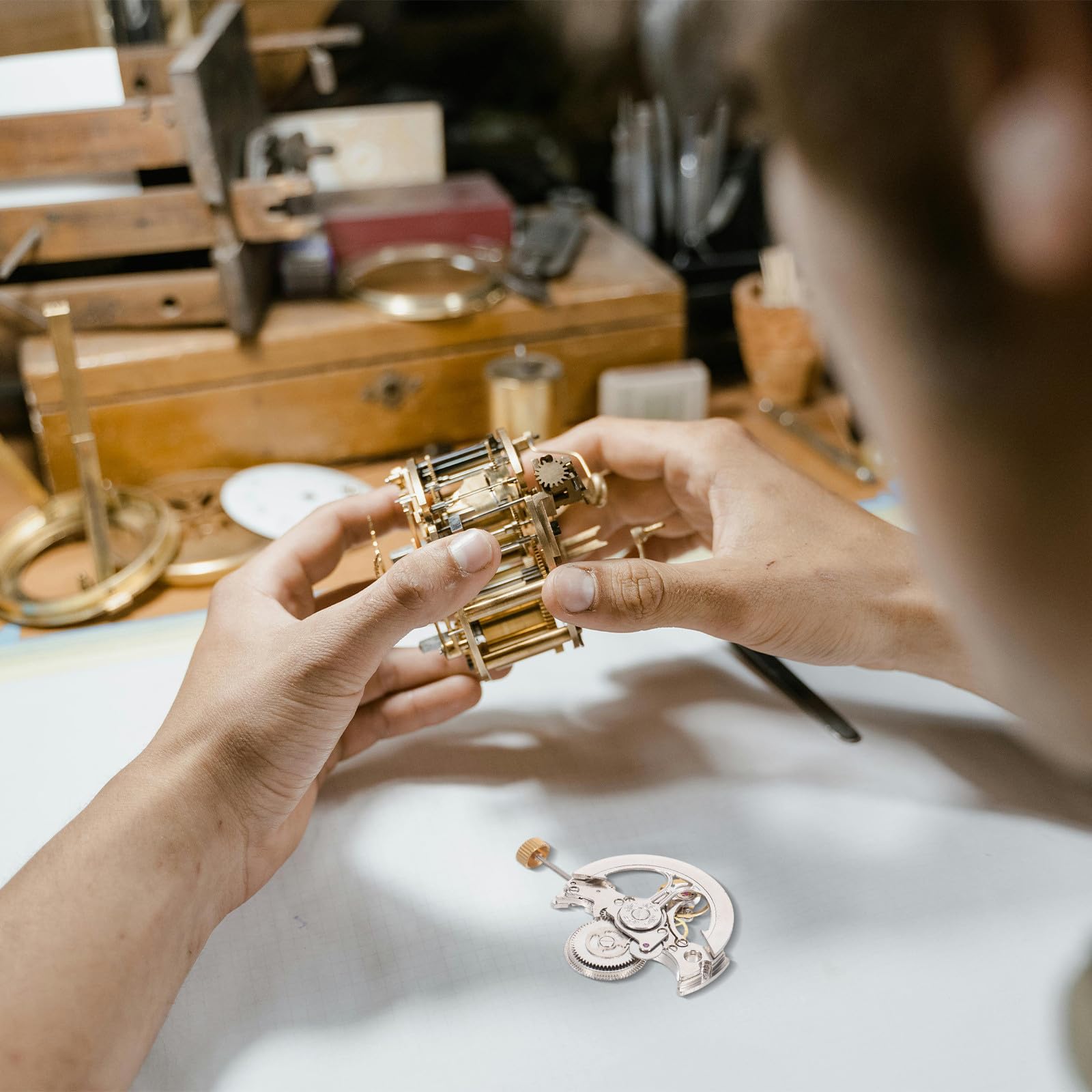 Movimento Meccanico Automatico per Orologi - Meccanismo per Orologi Automatici inciso a Mano - Componente Meccanico per riparazioni Fai da Te di e potenziamento di da Polso