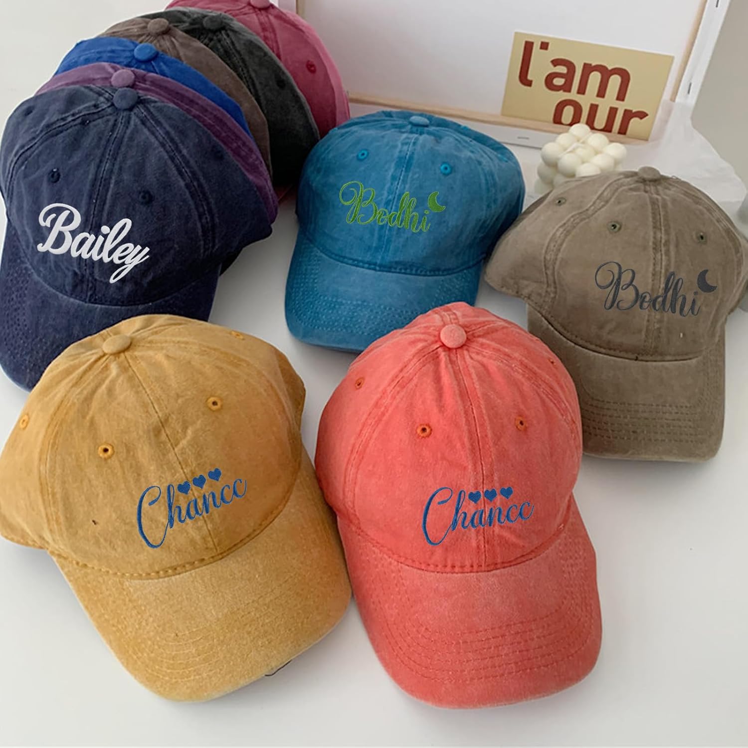 Custom Toddler Girl Baseball Hat Personalized Toddler Girls Baseball Cap Custom Embroidered Hats Kid Ball Caps - Image 2