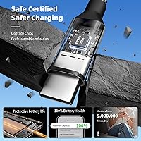 Vista 2 de Cable de carga múltiple USB C, cable de carga USB A/C a USB C, cable de carga dual tipo C, cable de carga múltiple 4 en 2 con 4 conectores tipo C