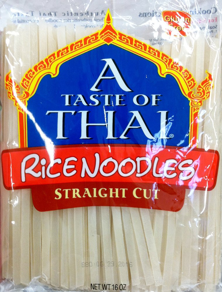 A Taste Of Thai Rice Noodles Straight Cut Gluten Free 16Oz