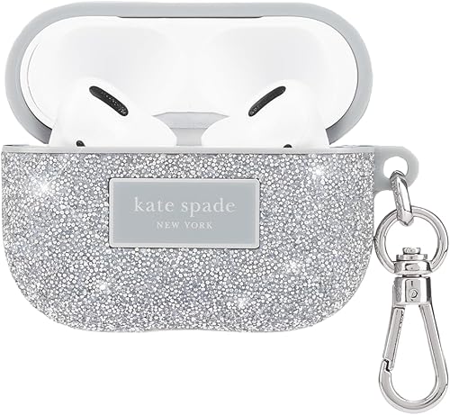 Vista 20 de kate spade new york Funda protectora para AirPods Pro 3 con clip de anillo para llavero, diseño de puntos de cereza, compatible con AirPods Pro