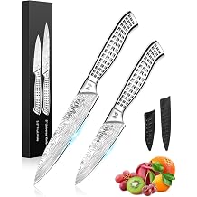 MOSFiATA 2pcs knife set,Stainless Steel Handle, Knives Set for Kitchen, Chef Knife Set Come with Gift Box
