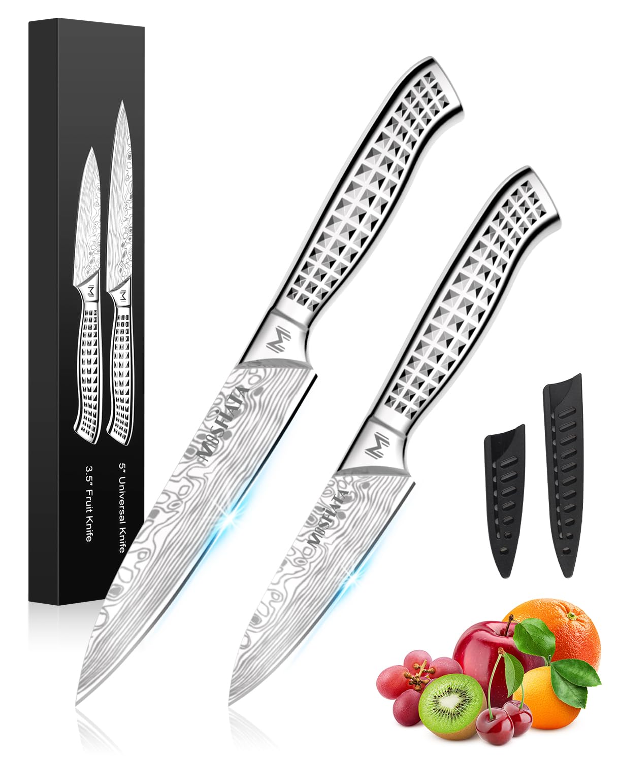 MOSFiATA Kitchen Knife Set-5Pcs, Professional Kitchen Chef’s Knives with Ultra Sharp Stainless Steel Blades, Bread Knife Cooking Knives Sets (silver) — Amazon image 21