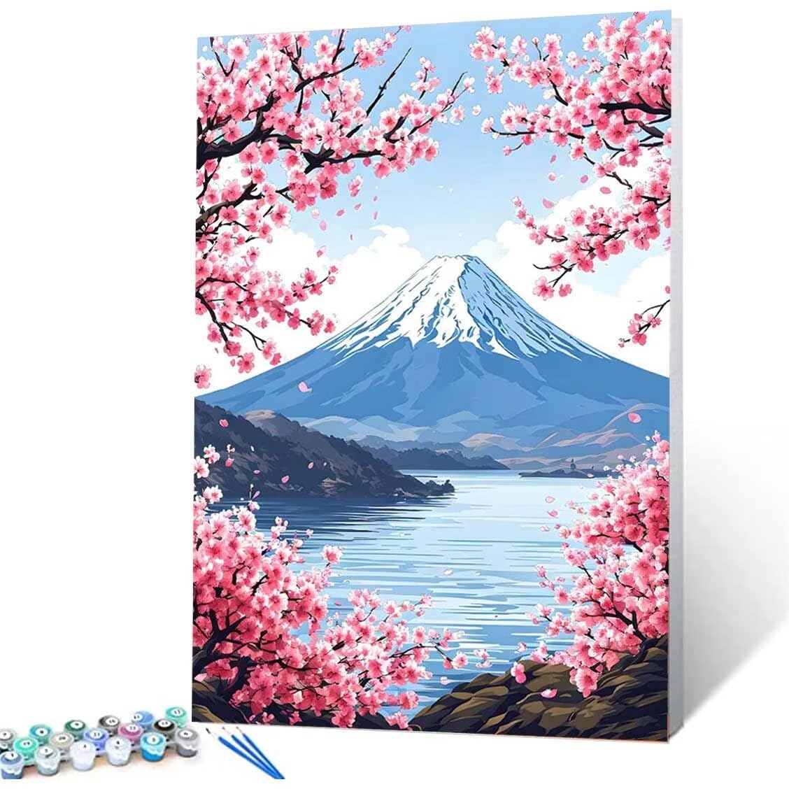 Kit De Peinture Par Numéros Mont Fuji | Art Paysage Japonais DIY