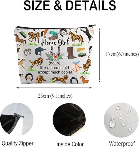Miniatura 2 de FUSTMW Regalos de caballos para niñas, bolsa de maquillaje de caballo, regalos para amantes de los caballos, bolsa de cosméticos ecuestres, regalos