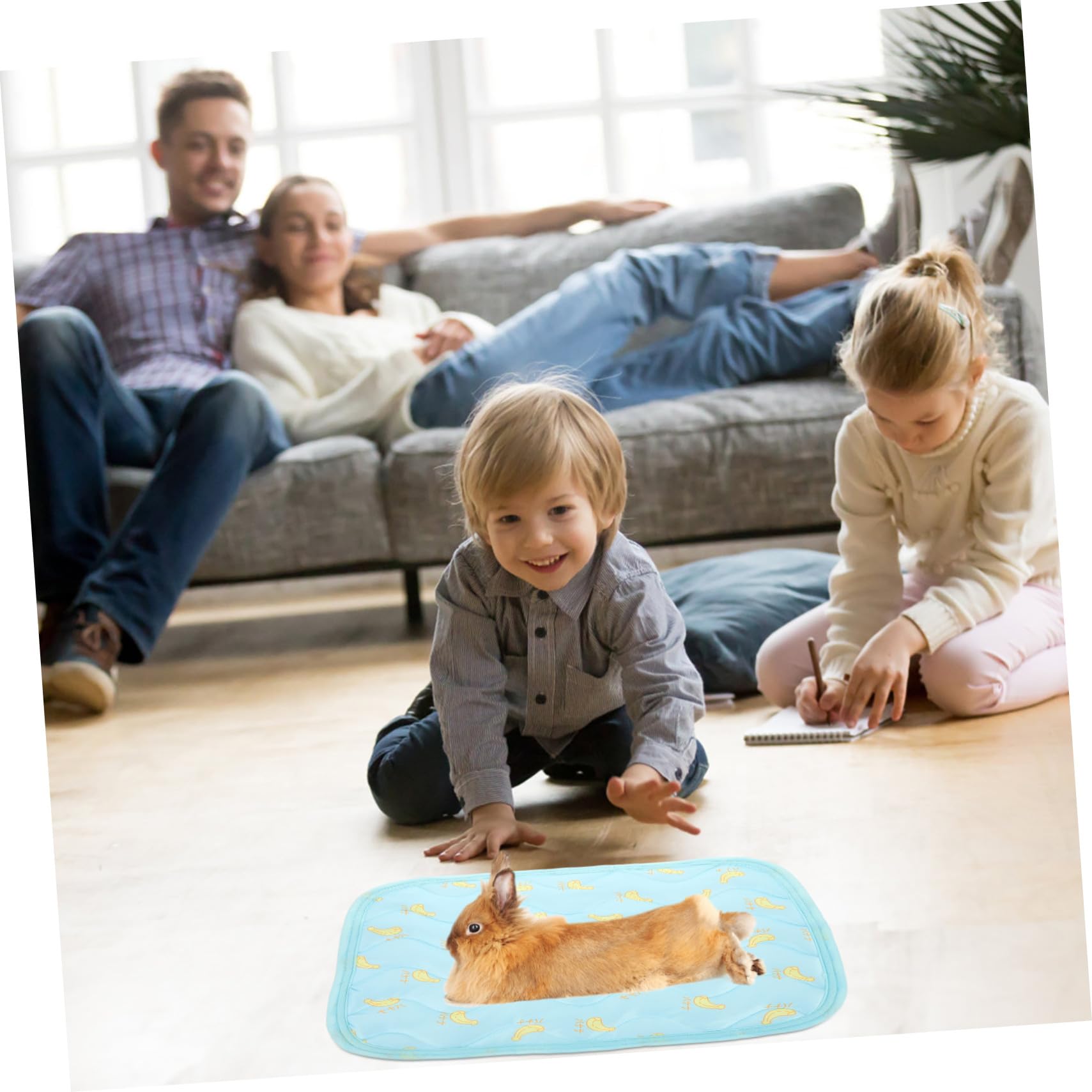 2 pièces Tapis Rafraîchissant pour Petits Animaux XS Coussin Refroidissant Respirant et Lit Dété pour Hamster Lapin Cochon Dinde Protège du Surchauffe et Assure Confort