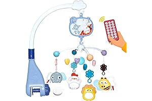 Baby Crib Mobile with Music and Night Light (Blue)
