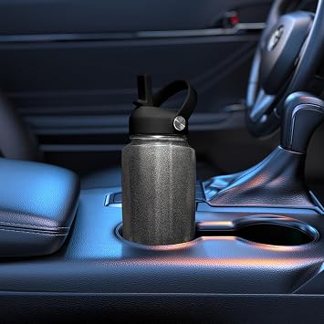 40oz Hot and Cold Insulated Water Bottle with 2 Straw Lids Fit in Car Cup Holder