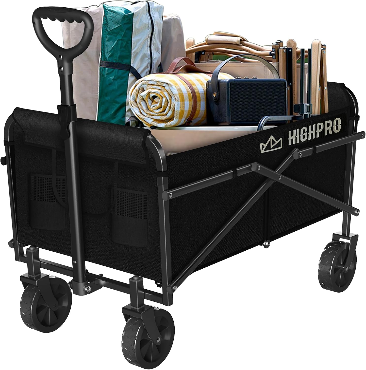 heavy duty utility garden cart (dark black)