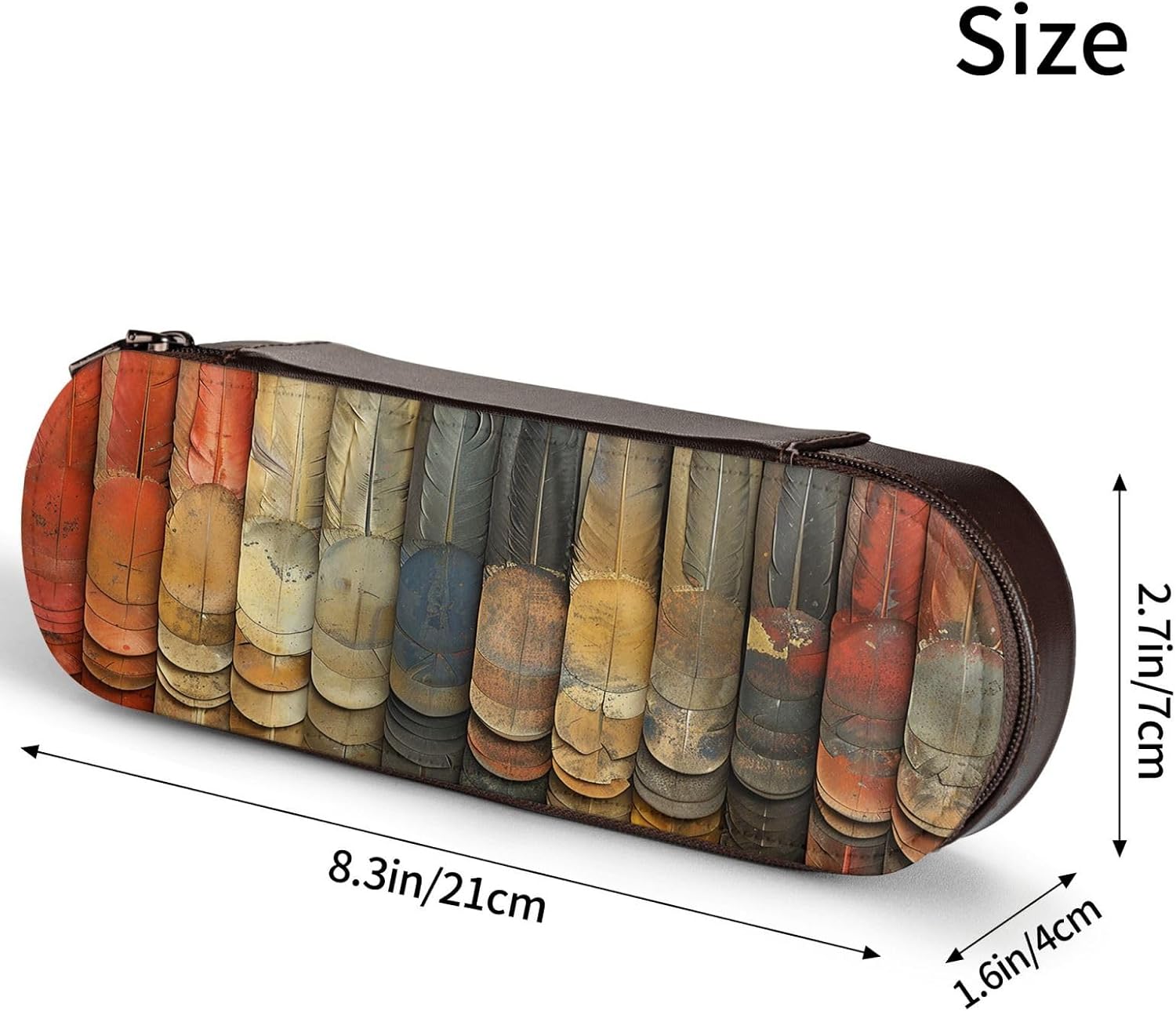 Old feathers Leather Multi Slot Pen Storage Case image 4