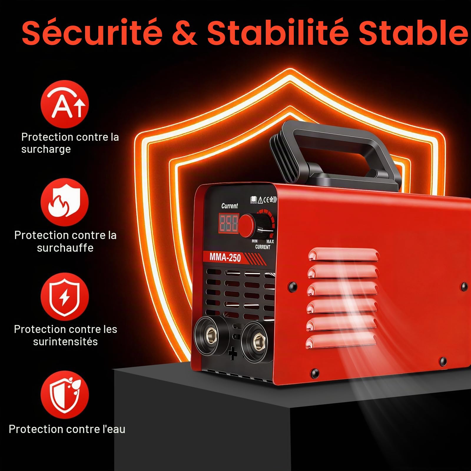Mini Poste à Souder 140A,220V MMA Inverter Soudeur à Électrodes