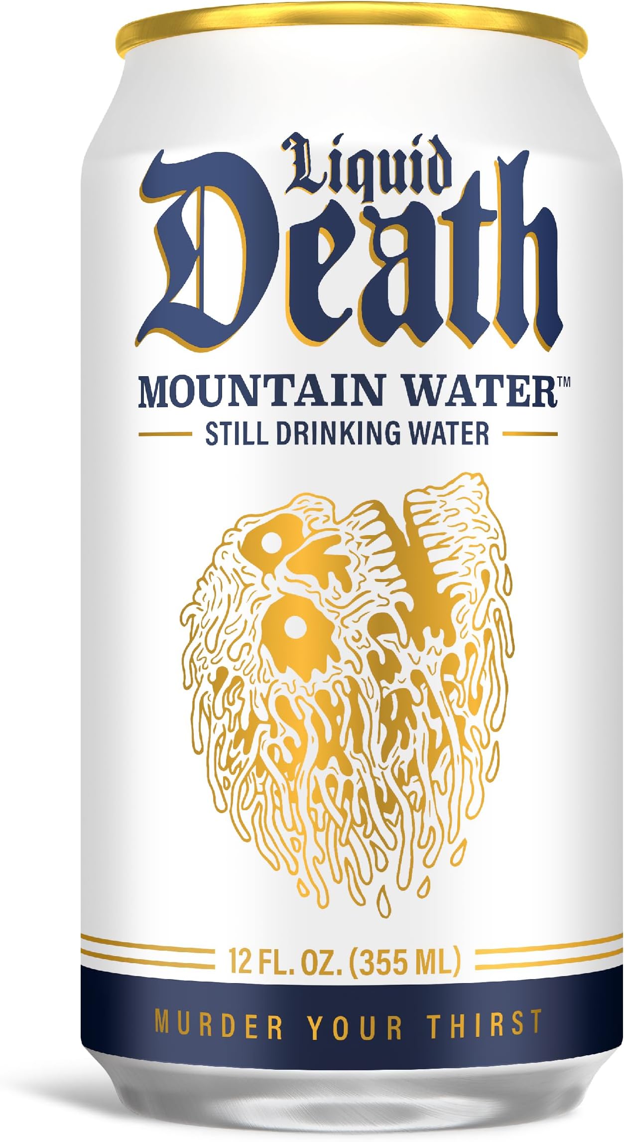 WATERLiquid Death Still Mountain Water 12本パック (12オンス缶) 本物の山岳源 100%米国製
