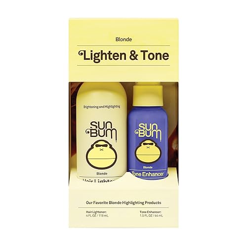 Sun Bum Kit de aclarar y tonificar kit de viaje para aclarar el cabello rubio y potenciador del tono vegano sin parabenos gluten y sin crueldad