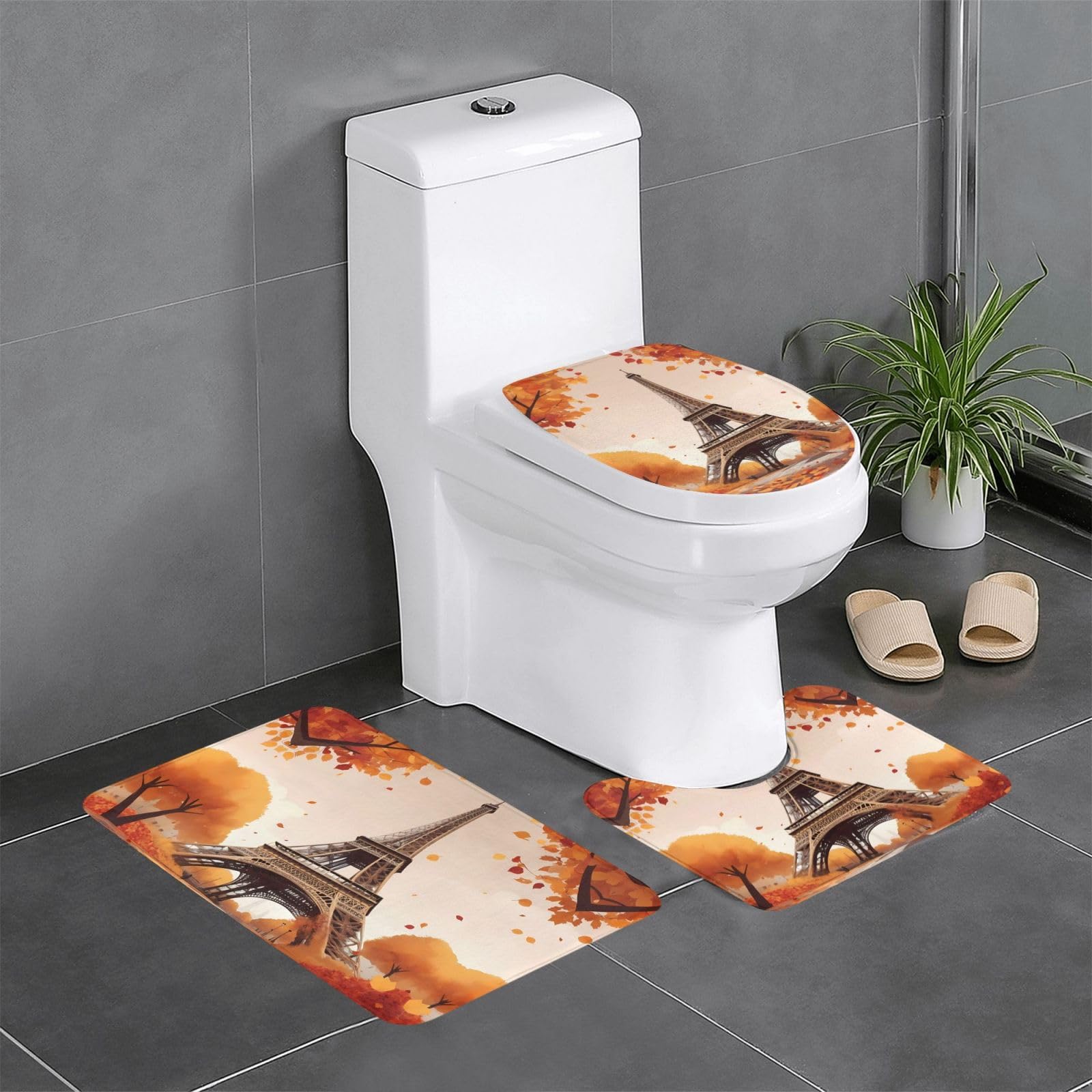 Ensemble 3 pièces de salle de bain pour créer une ambiance d'automne chaleureuse et sécurisée