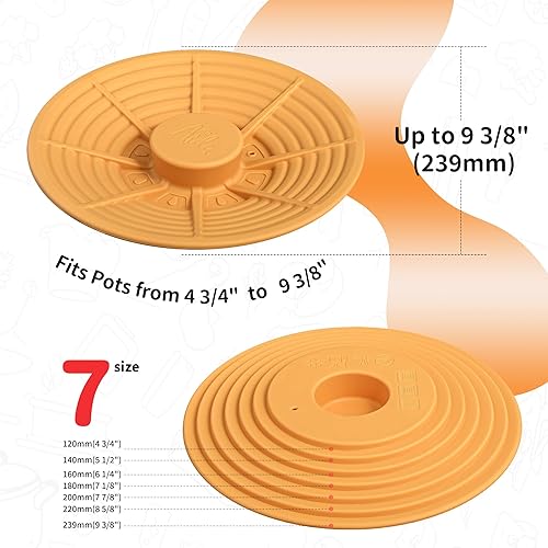 Miniatura 6 de Food-Grade Silicone Universal Pot Lid – Heat-Resistant Multi-Size Cover for Pots, Pans, Skillets & Woks – BPA-Free, Microwave & Dishwasher Safe (4–8