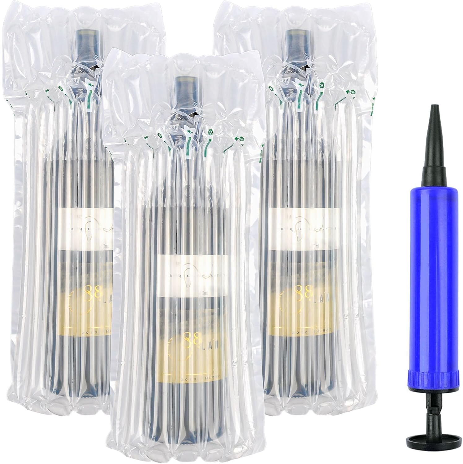 Wine Bottle Protector Travel (100) | Bulk Packing Supply, Air-Column Cushioning, Storage, Fulfillment and Shipping