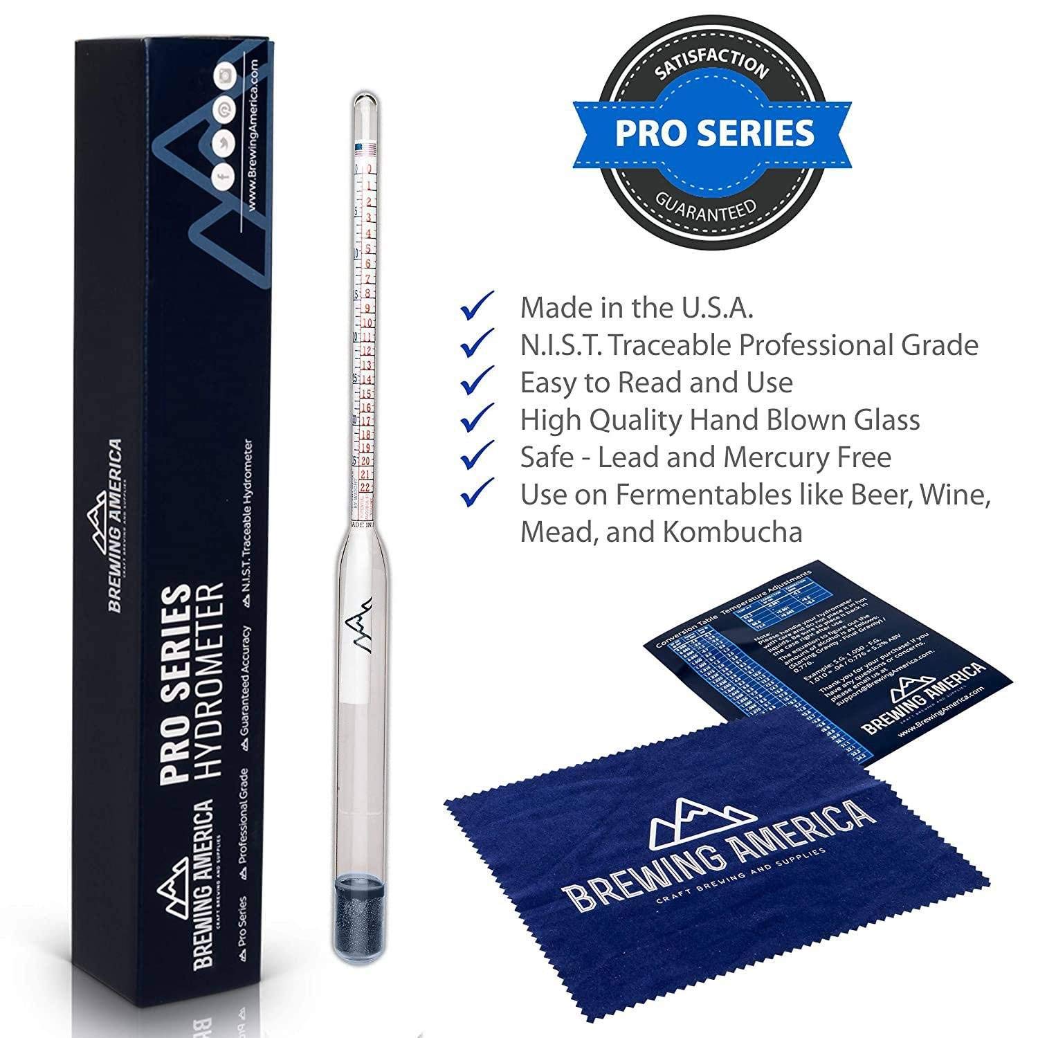 Buy Brewing America AmericanMade Specific Gravity Hydrometer Alcohol