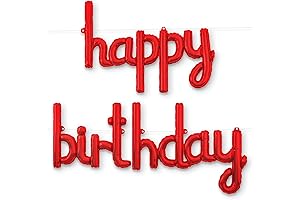 HOUSE OF PARTY Happy Birthday Balloons - Red Happy Birthday Balloons