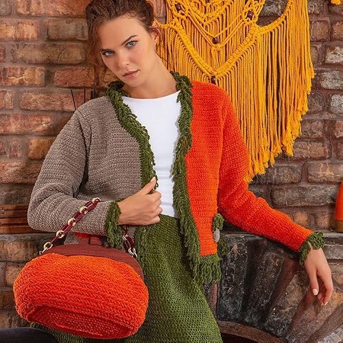 Yarnart Dolce Baby Yarn Soft Chenille Velvet Medium Yarn Blanket amigurumi Crochet 50 Gram (1.76 oz) 93 Yards (782)