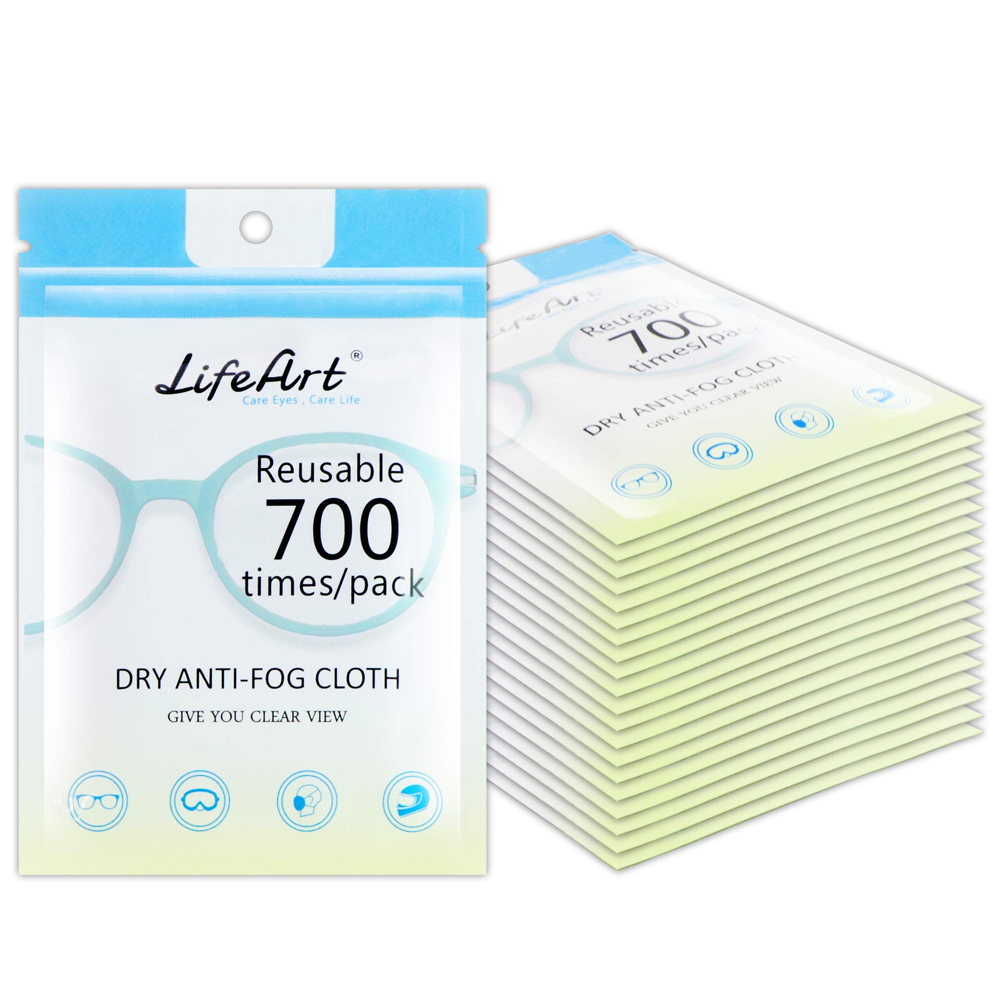 Tissu anti - buée pour lunettes lifeart, chiffon de nettoyage en microfibre pour écrans, lunettes et masque de ski pour tous types de revêtements de lentilles,Sans rayures(20 Pack)