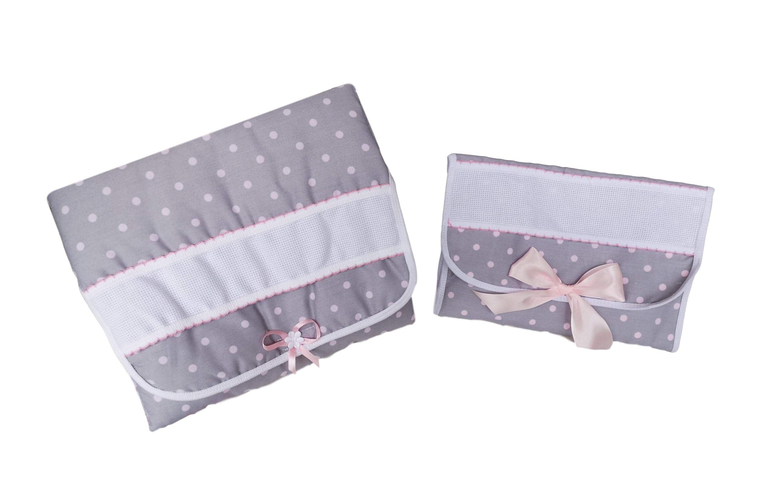 SET CAMBIO PAÑAL CON ÁREA PARA BORDAR CAMBIADOR Y NECESER REGALO BEBE REGALO RECIEN NACIDO REGALO MAMÁS REGALO PAPÁS (NO REALIZAMOS SERVICIO DE BORDADO)