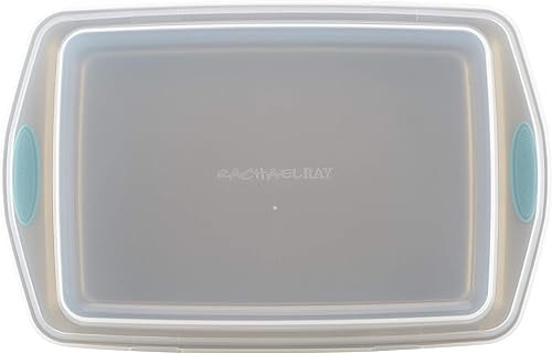 Miniatura 3 de Rachael Ray Cucina - Molde antiadherente para hornear con tapa y agarres, rectangular, 9 x 13 pulgadas, marrón