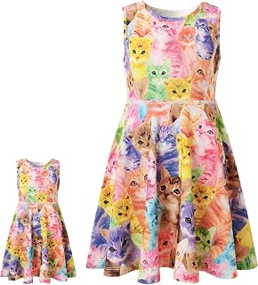 Jxstar Matching Girls & Doll Flower Dresses Sleeveless Summer 18" Dolls Clothes Price In India