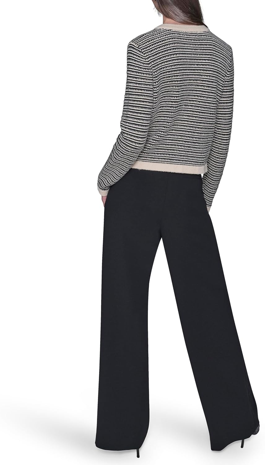 KARL LAGERFELD womens Long Sleeve Classy Preppy Essential Jacket - Image 4