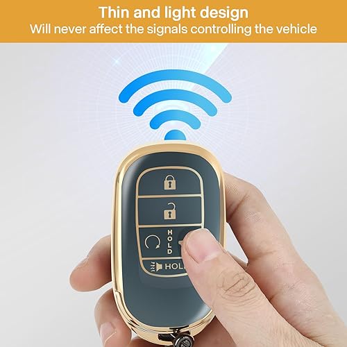 Miniatura 6 de QfungYe Paquete de 2 fundas compatibles con Honda Civic Accord Pilot Sport Si EX EX-L Touring HR-V CR-V 2023, material de TPU, todo incluido, a