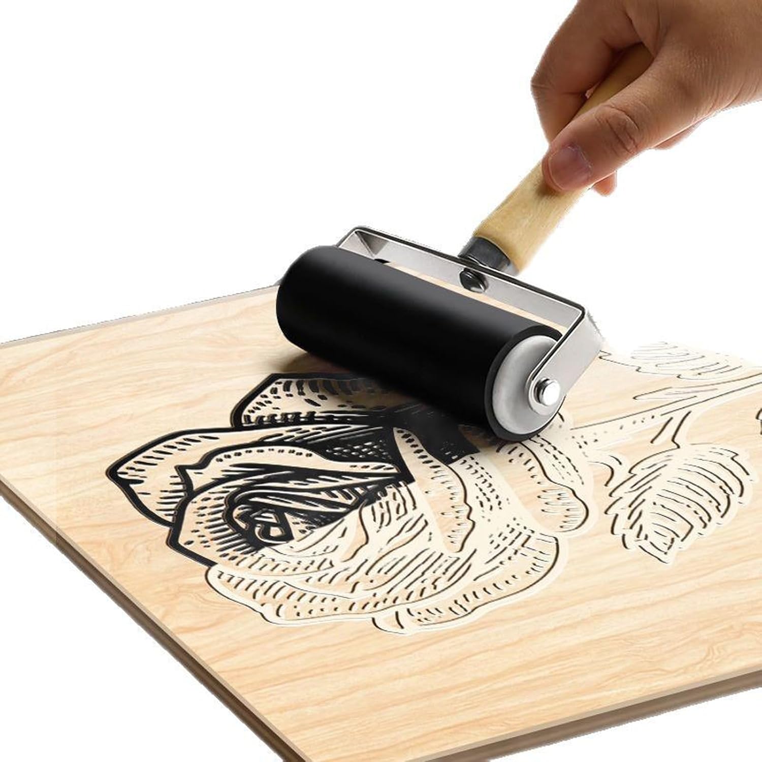 Professional Rubber Roller Brayer for Artistic Applications Such As Printmaking Stamping Painting Craft Artistic