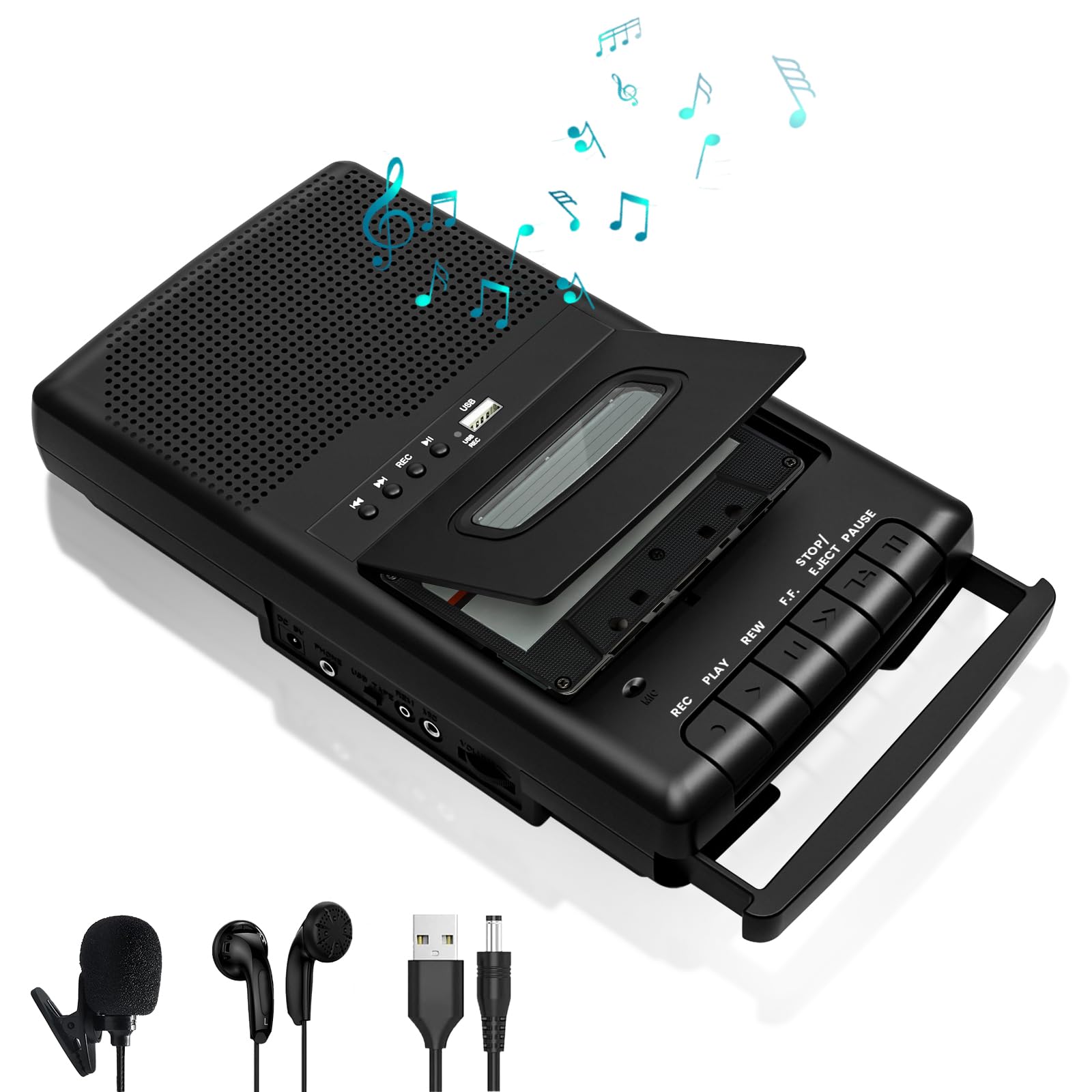 Mersoco Portable Cassette Player Tape Recorder - microcassette recorders | Mubboo
