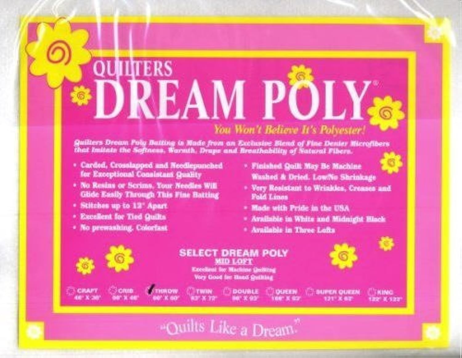 Quilter's Dream Batting- Poly Select- Mid Loft- Double