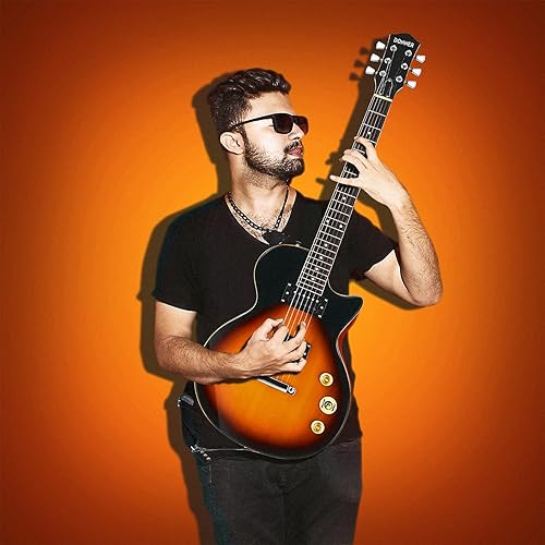 Miniatura 8 de Donner DLP-124S - Kit de guitarra eléctrica LP de 39 pulgadas para principiantes, tamaño completo, con bolsa, correa, cable, para principiantes,