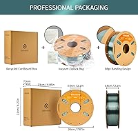 Vista 5 de ERYONE Filamento de ácido poliláctico (PLA) de seda para impresora 3D, de 1.75 mm +/- 0.03 mm, carrete de 1 kg (2.2 libras), verde esmeralda seda