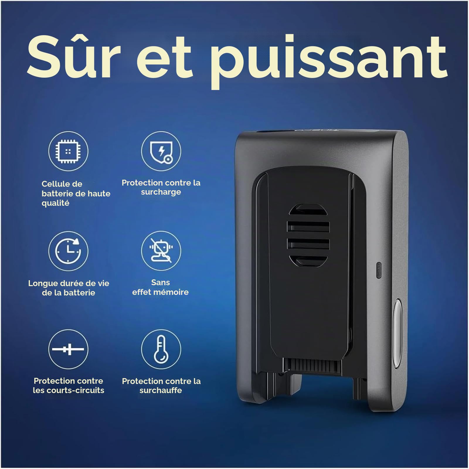 Batterie Lithium de Rechange 2500 mAh 21,6 V pour aspirateur sans Fil Tineco Pure One S15 Essentials S15 Pet/Pet-Ex, Accessoires pour aspirateur, 1 pièce