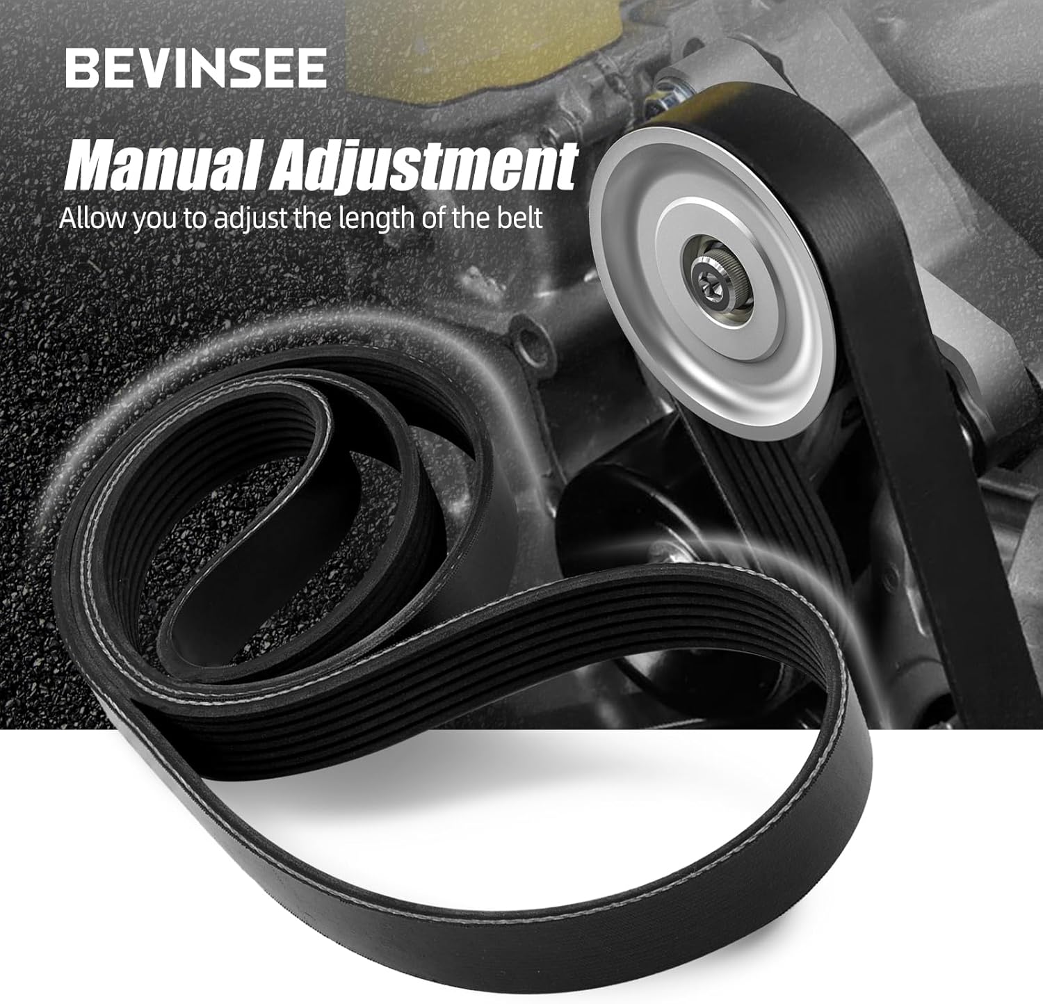 Bevinsee K24 Swap EP3 Idler Pulley Kit Adjustable Compatible with Honda Integra Acura Civic Compatible with K Series K24 Engines Silver
