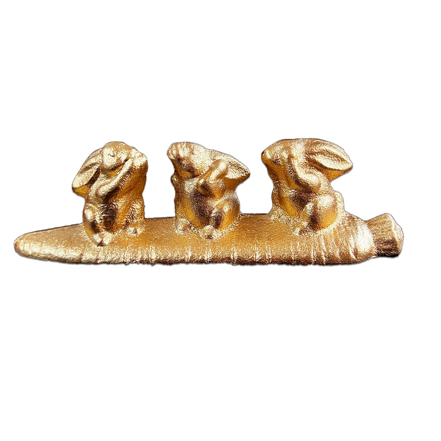 お買い得品 開明 筆置文鎮 干支 らびっと HO3238 金 trustedauto.com.au