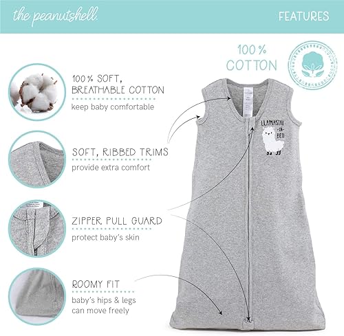 Miniatura 2 de The Peanutshell Saco de dormir para bebés niños o niñas, llama y rayas tribales, tamaños hasta 12 meses (SM)