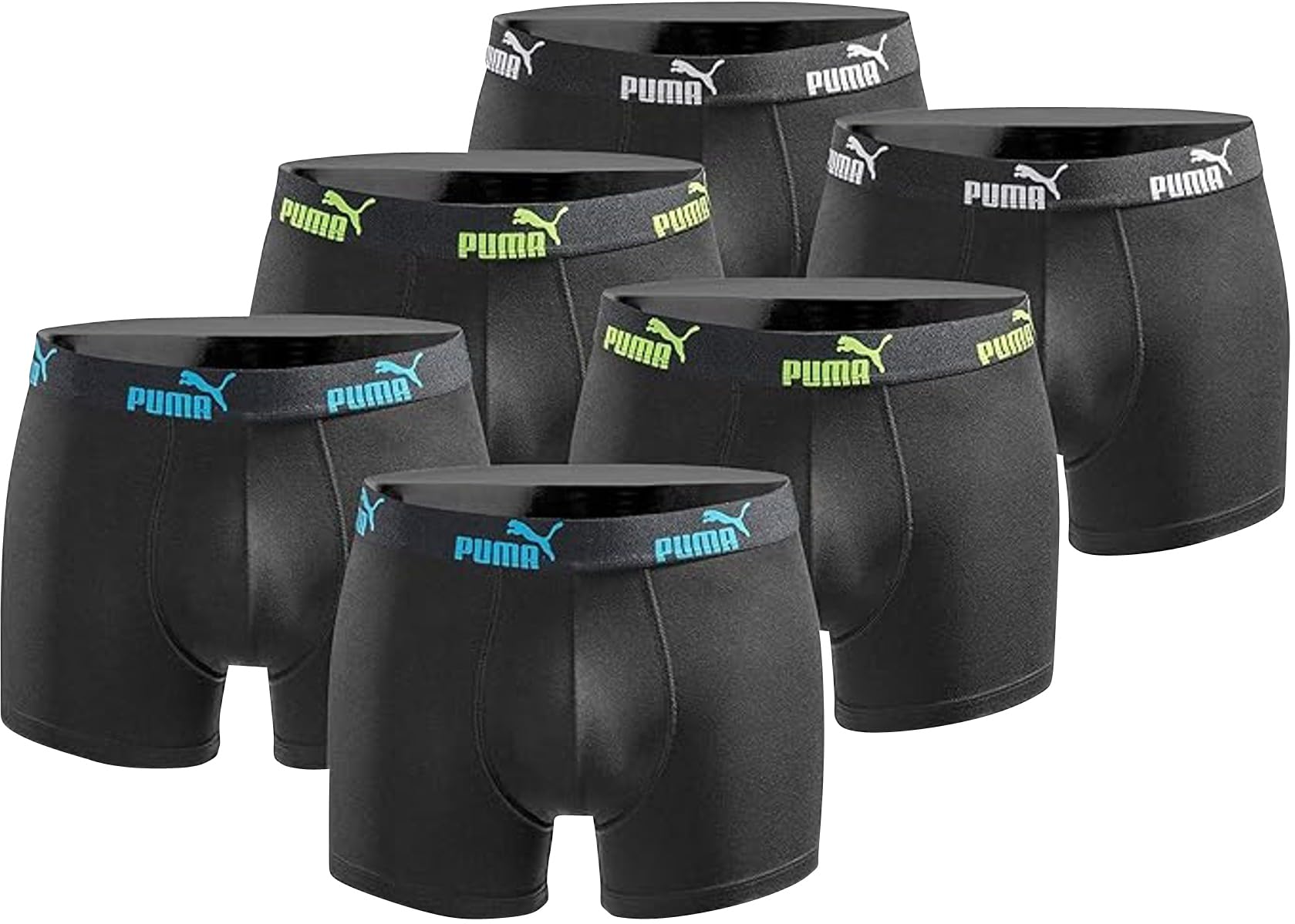 PUMA Boxershort 6er Pack Herren Basic Black Limited Edition - New Tripple Black- Gr.XL