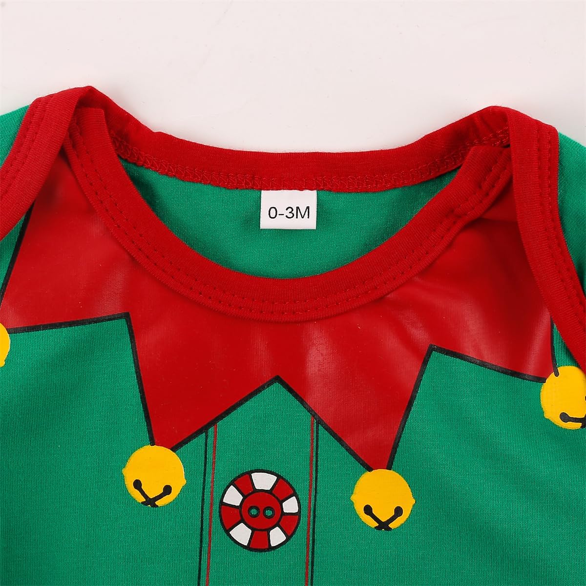 RETSUGO Newborn Baby 1st Christmas Outfit Elf Snowman Christmas Tree Romper 3pcs Set for Baby 0-24months - Image 2