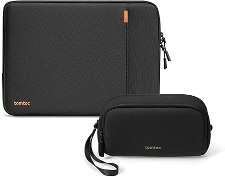 tomtoc 360 Protective Laptop Sleeve for 13.5-14.4 Inch Surface Laptop Studio with an Electronic Organizer Travel Case, M